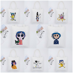 25 estilo Halloween Navidad regalo la <span class=keywords><strong>puerta</strong></span> <span class=keywords><strong>secreta</strong></span> nuevo bolso de hombro Anime Color impresión lienzo tienda bolso de hombro mujeres - Product Image 3