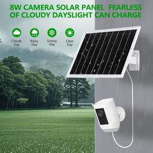 Panel Solar Monocristalino de Silicio de 8W 5V, Cargador con Certificación CE, Resistente al Agua IP65, para Cámara de Seguridad Exterior Ajustable 360° - Product Image 4