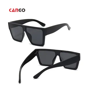 Cango High Quality Custom Logo Retro Rectangle Sunglasses Square Women Fashion High Quality Fashion Big Frame Sunglasses
