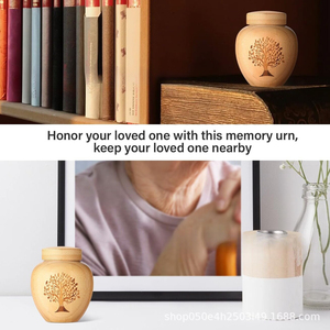 Modern Çevre Dostu Ahşap Küçük Kare Anma Köpek Urn'u, Köpekler İçin Kullanışlı Mühürlü Külleri Saklama Kutusu - Product Image 5