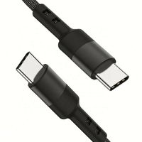 Câble de charge rapide QC 1M 3A 60W en nylon tressé, chargeur PD type C, câble de données USB type C, câble tressé type C