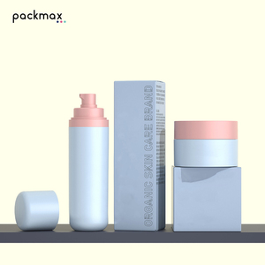 15ml PP vacuum bottle & 50ml pump lotion/essence bottle with <b>dust</b> <b>cap</b> – refillable cream & skincare packaging - Product Image 1