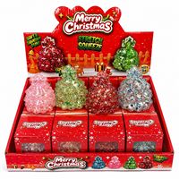 Jouet anti-stress souple en forme de boulettes de Noël, style gelée, rondes, en forme de petits pains de Noël, coffret cadeau pour Noël