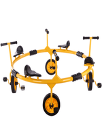 Tricycle pour enfants de maternelle, vélo à double pédale, siège confortable, repose-pieds antidérapants, matériau en caoutchouc, jouet à roulettes pour l'extérieur