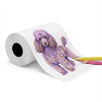 Rollo de Papel para Plotter de Inyección de Tinta Blanco de 62 Pulgadas, 72 Pulgadas, 70 g/m², 80 g/m² para la Industria Textil
