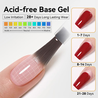 BORN PRETTY 15ml Top Coat et Base Coat Vernis à Ongles UV Résistant aux Rayures Finition Brillante Diamantée Gel Top Coat Logo Personnalisé