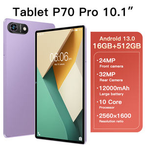 2024 многофункциональный планшетный ПК 5G с экраном 10,1 дюймов 512 ГБ, 16 ГБ ОЗУ, передняя камера для развлекательного офиса и учебы - Product Image 3