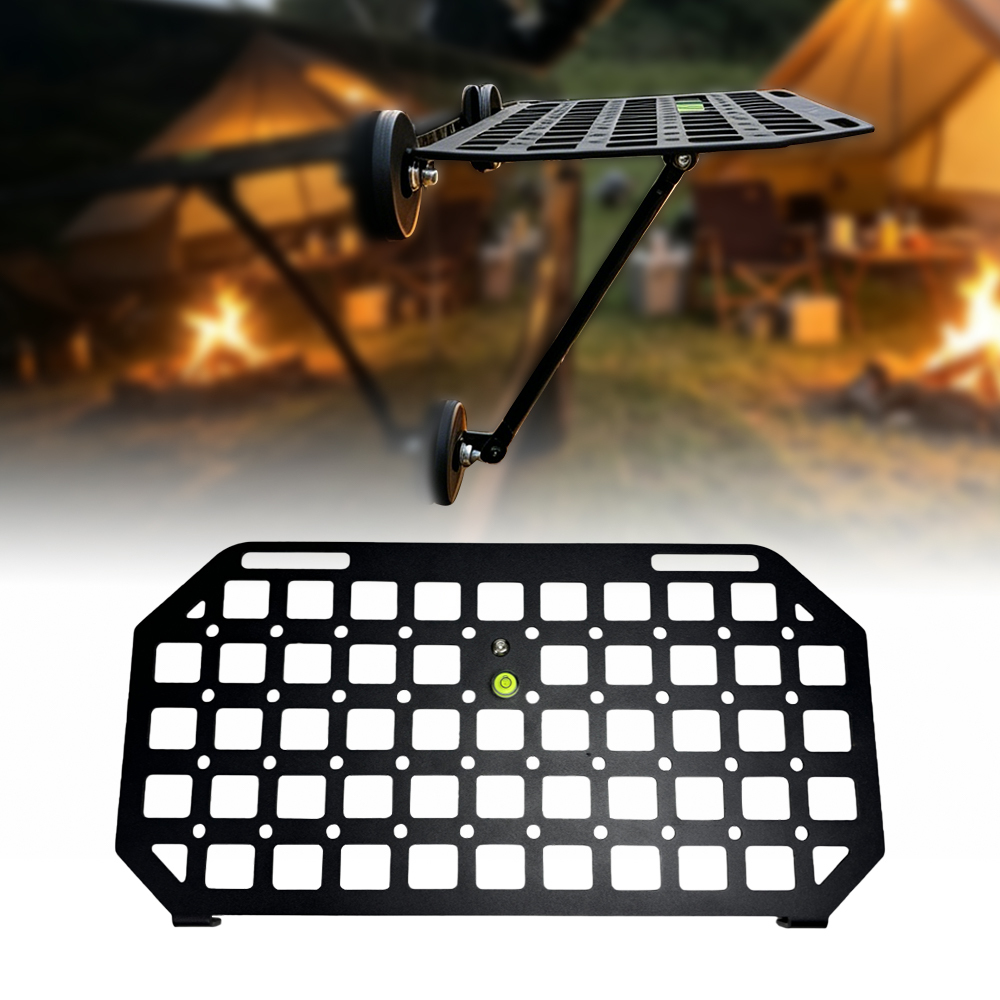 Magnetic Foldable MOLLE Board Multi-Functional Expandable Camping Table Aluminum Alloy Universal Model Weight Limit 3-5KG