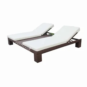 Luxii Double King Size Chaise Lounger Outdoor Hotel Furniture for Backyard Villa Mall Spa Commercial Space Design contemporary