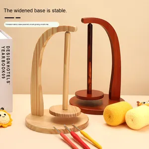 Support en bois massif pour pelotes de laine avec base magnétique pour tricot, crochet, distributeur de <span class=keywords><strong>fil</strong></span>, organisateur d'artisanat DIY - Product Image 4