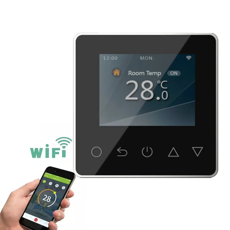 Novo piso radiante elétrico inteligente sistema e Wifi touch screen termostato temperatura controlador