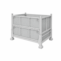 Conteneur de stockage pliable sur mesure en fil d'acier pour le recyclage des déchets, équipement logistique d'entrepôt, fournisseur OEM ODM