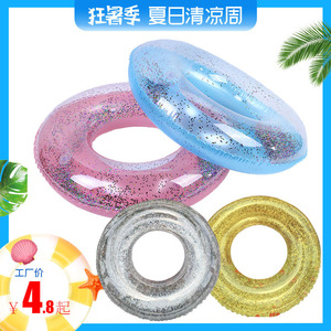 Bouée de natation transparente à paillettes pour adulte, en PVC épaissi, gonflable, pour la natation et les sports nautiques, utilisation en hôtel ou en station balnéaire - Product Image 5