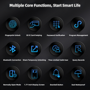 Cerradura Inteligente para Exteriores con Escaneo de Doble Frecuencia, Teclado Táctil, Tarjeta de Proximidad, Huella Dactilar, Control de Acceso Autónomo - Product Image 3