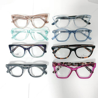 Grossiste Cadre de lunettes optiques classique en acétate épais, cadre optique en acétate fait à la main pour femmes et hommes, style mixte