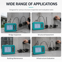 Medidor Digital de Profundidad de Grietas en Concreto, Probador Ultrasónico Portátil con Pantalla LCD para Inspección de Estructuras de Concreto