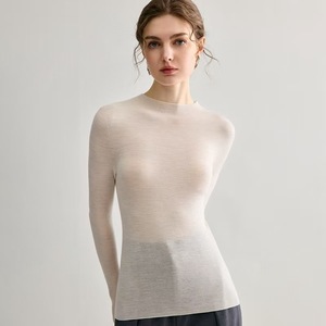 <span class=keywords><strong>Pull</strong></span> col rond gris en maille fine, coupe classique, épaisseur standard, décontracté, sexy, pour <span class=keywords><strong>femme</strong></span>, avec logo personnalisé, vente en gros - Product Image 2