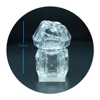 Composant de talon de chaussure transparent à motif géométrique ajouré, décoratif, 5,9 cm, en ABS/PC électroplaqué, durable, pour l'augmentation de la hauteur