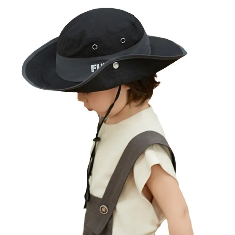 2024 Lente En Zomer Nieuwe Kinderen Unisex Cowboyhoed Heren Eenvoudige Unisex Stijl Kamperen En Spelen Zonnehoed