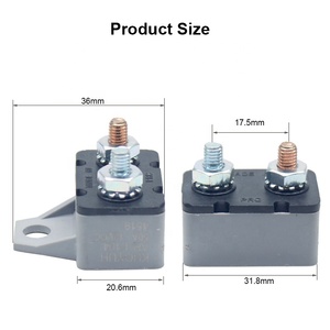 Disjoncteur <span class=keywords><strong>miniature</strong></span> 50A 12V/24V réinitialisation manuelle avec vis de Type boulon à goujon pour chargeurs de batterie camions bus voitures électriques - Product Image 3