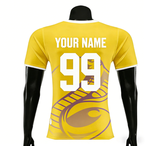 Nueva <span class=keywords><strong>Camiseta</strong></span> de Fútbol Americano Personalizada con Logotipo Extra Grande de Dos Colores, Patrón a Cuadros, Manga Corta, Equipo Nacional - Product Image 4