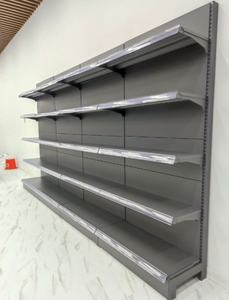 Étagères de supermarché à double face robustes, rayonnages d'affichage en métal, étagères perforées, réglables, revêtement en poudre époxy - Product Image 4