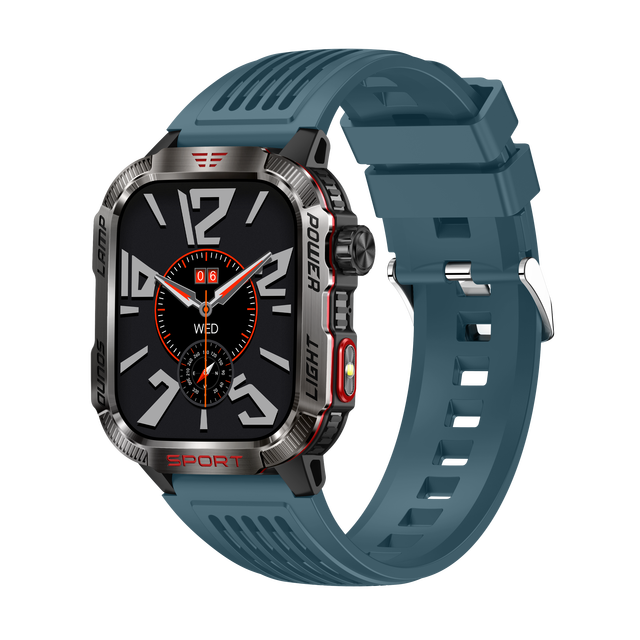 HT29 Heart Rate Health Monitoring Sleep Monitoring Flashlight Sport Smartwatch Money Detection Light Square Smart Watch