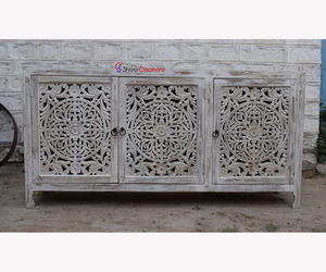 Indische rustikale antike handgemachte hölzerne Side board Schrank langlebige Mehrzweck möbel für moderne Wohnzimmer Home Hotel Verwendung