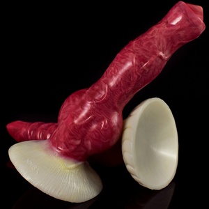 FAAK Hot Sale 8 Inch Long <b>Silicone</b> Dog Dildo Raw Beef Color G-spot Massage Animal Sex Toy Kinky Adult Sex <b>Tool</b> for Woman - Product Image 5
