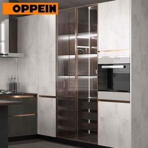 Gabinetes de Cocina Modernos de MDF de 18 mm con Acabado Brillante Australiano, con Bisagras, Correderas para Cajones, Accesorios para Fregadero, Juego de Instalación de 210 cm - Product Image 4