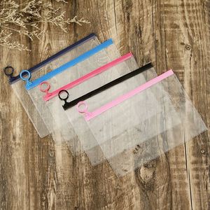 ถุงซิปใสแบบมีเชือกผูก ผลิตจากพีวีซีใส ขนาด 21*17 ซม. พิมพ์ออฟเซ็ต สำหรับบรรจุภัณฑ์เสื้อผ้า ถุงเท้า รองเท้า ป้องกันความชื้น รับผลิตตามแบบ - Product Image 6