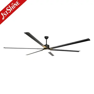 1stshine Ceiling Fan 100 Inches Big OEM Service LED Lamp Remote Black Ceiling Fan