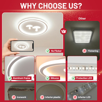Plafonnier LED moderne et créatif de haute qualité avec couvercle en silicone, compatible Tuya App et Matter, pour chambre à coucher et décoration intérieure