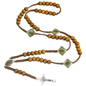 Religious Jewelry Handmade Catholic <strong>Rosary</strong> Prayer Beaded Saint Benedict Charm Cross Pendant Necklace <strong>Christianity</strong> Easter Gift - Product Image 5