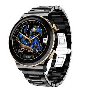 <span class=keywords><strong>Smartwatch</strong></span> E23 2025 per Donne <span class=keywords><strong>con</strong></span> Chiamate BT, <span class=keywords><strong>Cinturino</strong></span> <span class=keywords><strong>in</strong></span> Pelle e <span class=keywords><strong>Acciaio</strong></span>, Schermo HD da 1,32 Pollici, Riproduzione Musicale, <span class=keywords><strong>Orologio</strong></span> Intelligente alla Moda - Product Image 1