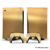Autocollant en fibre de carbone Data Frog pour la console de manette PS5, peau pour Playstation 5