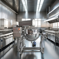Marmite de cuisson à gaz à double enveloppe avec agitateur et mélangeur pour usage domestique, pour viande, pour moulin à farine, chaudière à vapeur à double enveloppe