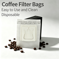Filtre à café jetable non tissé à portion individuelle pour usage commercial en café, prix de gros, approvisionnement en vrac