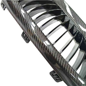 Pour BMW Série 3 <span class=keywords><strong>E92</strong></span> 1 Ligne Grille en Fibre de Carbone M3 <span class=keywords><strong>E92</strong></span> E93 <span class=keywords><strong>Noir</strong></span> Carbone Ligne Simple Grille Avant 2006-2009 - Product Image 4
