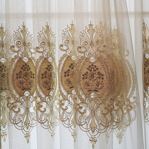 Fournisseur direct d'usine brodé Tulle <span class=keywords><strong>Organza</strong></span> tissu pure rideau de fenêtre d'hôtel - Product Image 4