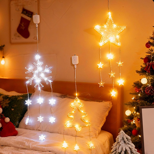 Holiday Star <b>Lights</b> Warm Color IP54 Waterproof Rechargeable Solar Powered LED Christmas Decoration Outdoor - Product Image 1