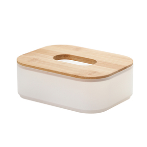 2021Bamboo Tissue Holder Tissue Box Cover Rectangular Facial Tissue Holder Dispenser for Dining Room