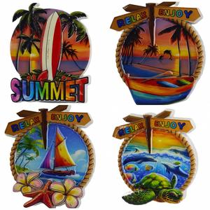 Ideas de Regalos de Playa en Tendencia 2025, Recuerdos Personalizados, Diseños de Resina con Vistas al Mar y la Playa, con Pegatinas Magnéticas en Oferta - Product Image 1
