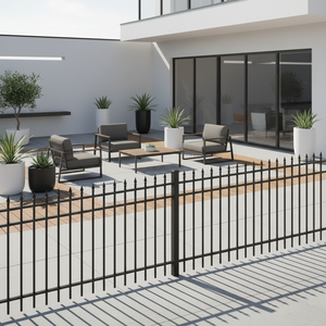 Valla de hierro forjado y paneles de acero galvanizado de alta calidad, diseño de valla metálica, gran oferta - Product Image 1