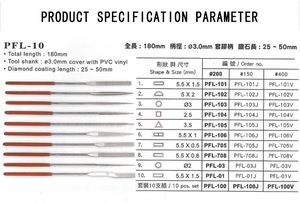 Tốt nhất thương hiệu PFL-10 kim cương tập tin cho Diy & công nghiệp sử dụng chính xác hoàn thiện & mài của khuôn mẫu & các bộ phận với yêu cầu hình dạng - Product Image 3
