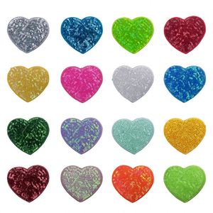 NEW Iron on Shiny High Quality Merrow Star Heart Sequin Embroidery Patch - Product Image 5