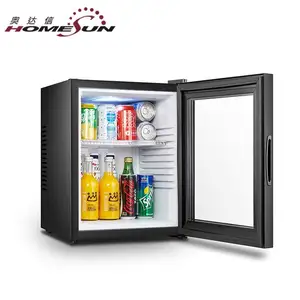 Beverage Glass Door Refrigerator Silent No Frost Hotel Minibar Super Cooling Glass Door Beverages Drink Mini Refrigerator