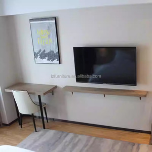 Economy Modern Hotel Bedroom Furniture Set Complete King <b>Queen</b> <b>Bed</b> <b>Frame</b> With Headboard Nightstand TV Cabinet Desk & Side Table - Product Image 3