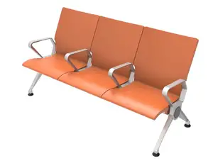 Accoudoir en acier pour hôpital d'aéroport PU chaise d'attente banc de haute qualité prix bon marché