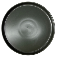 Ensemble de vaisselle personnalisable avec logo, assiettes rondes, vaisselle en céramique, impression par tampographie, assiettes et bols en grès NOIR